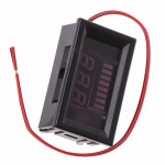 Voltmetru digital cu leduri rosii si indicator, 12 V, 3 digit, 2 fire, carcasa